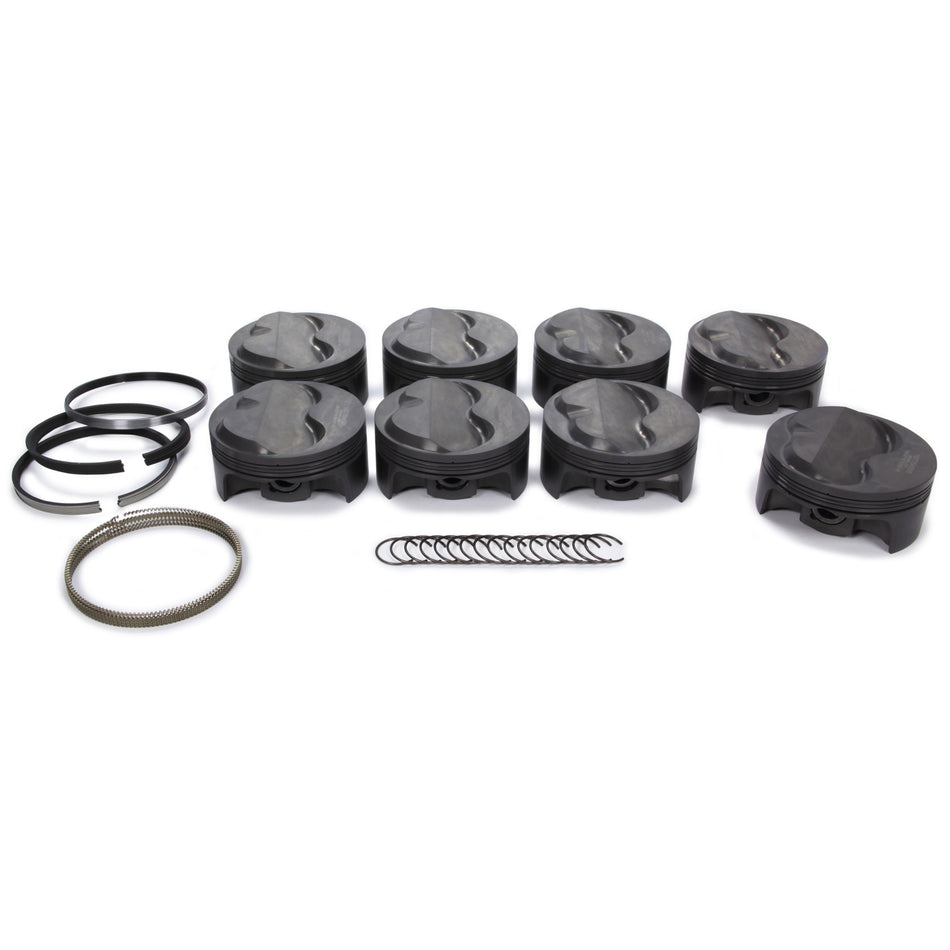 Mahle PowerPak Piston - Domed - 4.125" Bore - 1.0 x 1.0 x 2.0 mm Ring Grooves - Plus 9.0 cc - Small Block Chevy - (Set of 8)