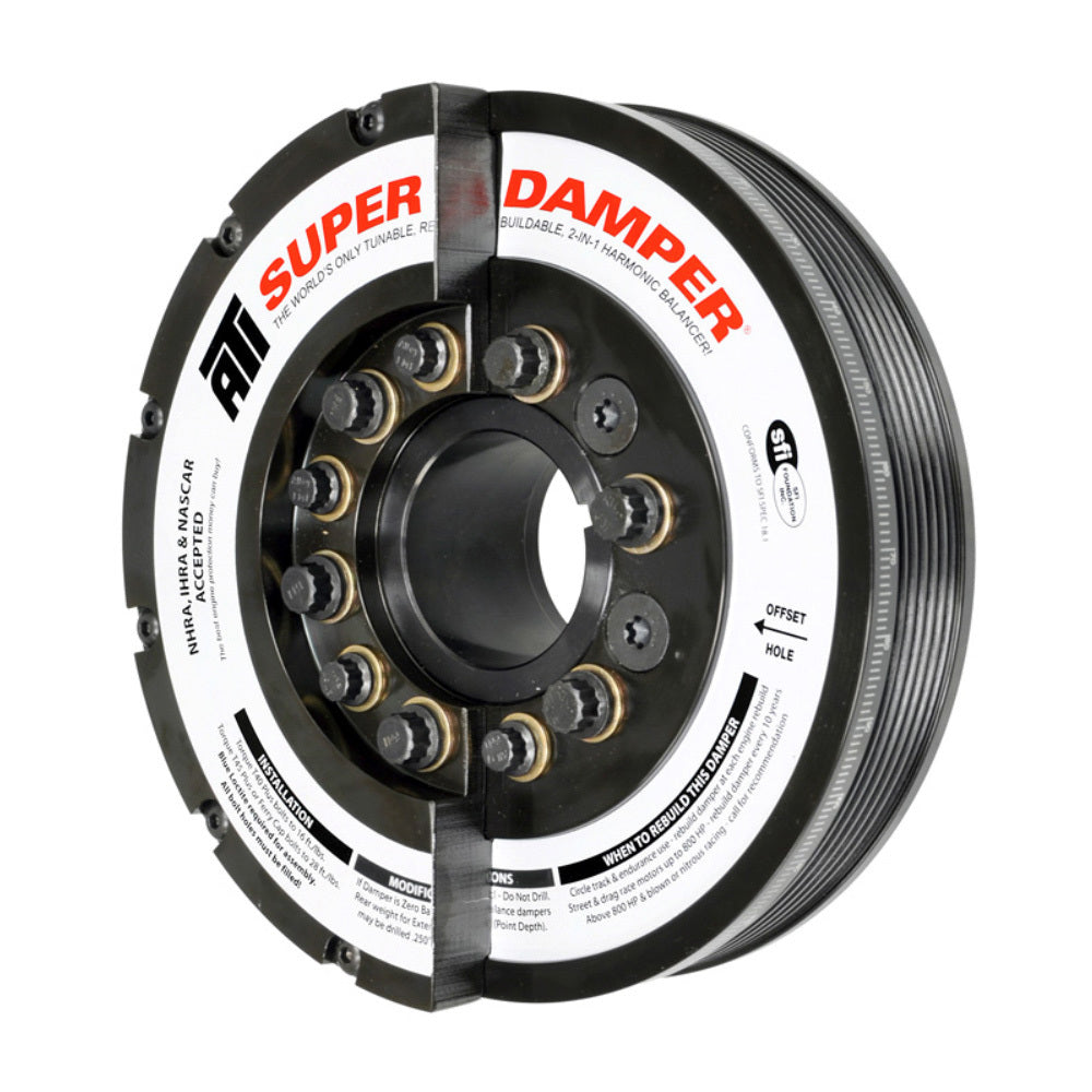 ATI Super Damper Harmonic Balancer - 7.425" OD - SFI 18.1 - Steel - Black - External Balance - GM Duramax 2011-20