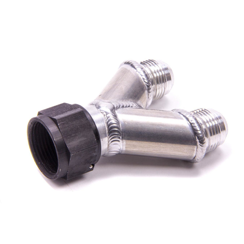 Peterson Y Manifold for Radiator Applications -12AN Male/-12AN Male/-16AN Female Swivel