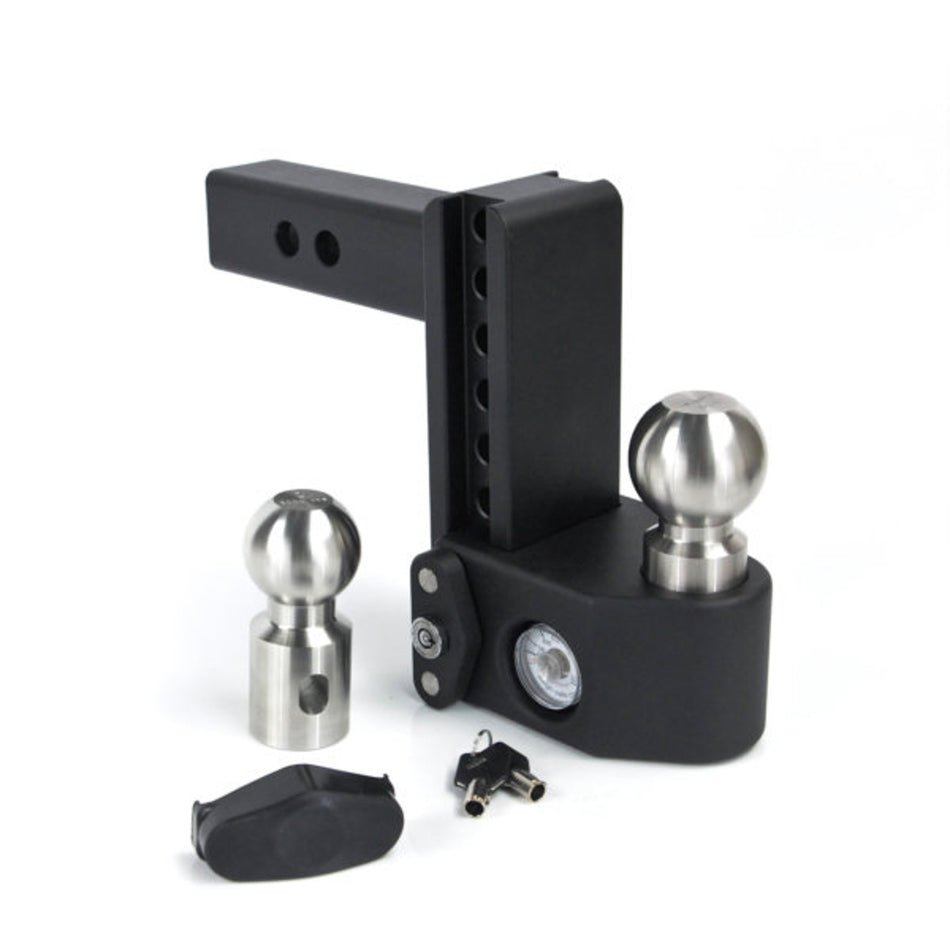 Weigh Safe Ball Mount Hitch - 2/2-5/16" Hitch - 6" Drop - 12500 lv Capacity - Steel - Black Powder Coat