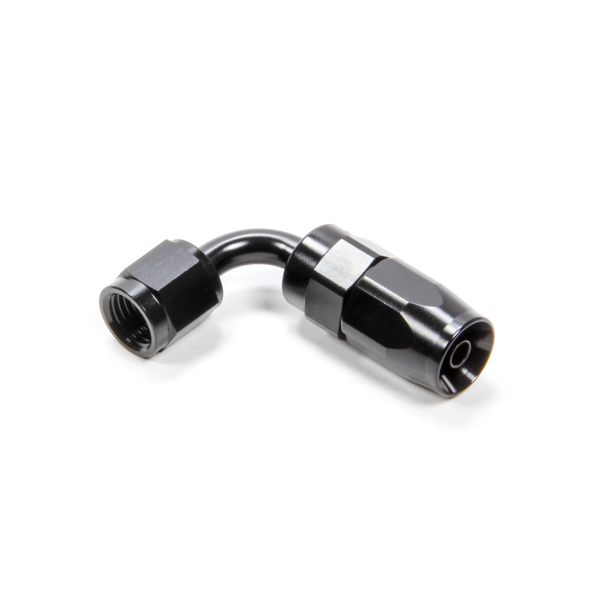 Triple X Race Co. Hose End Fitting 90 Degree 4 AN Hose to 4 AN Female Swivel - Aluminum