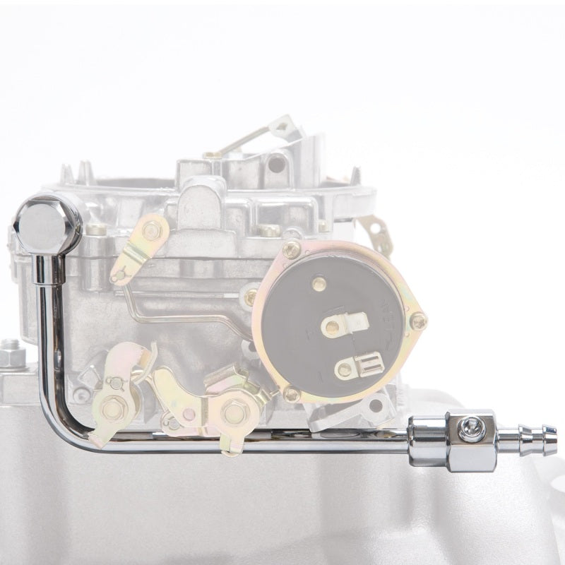 Edelbrock Single-Feed Fuel Line Kit - Chrome