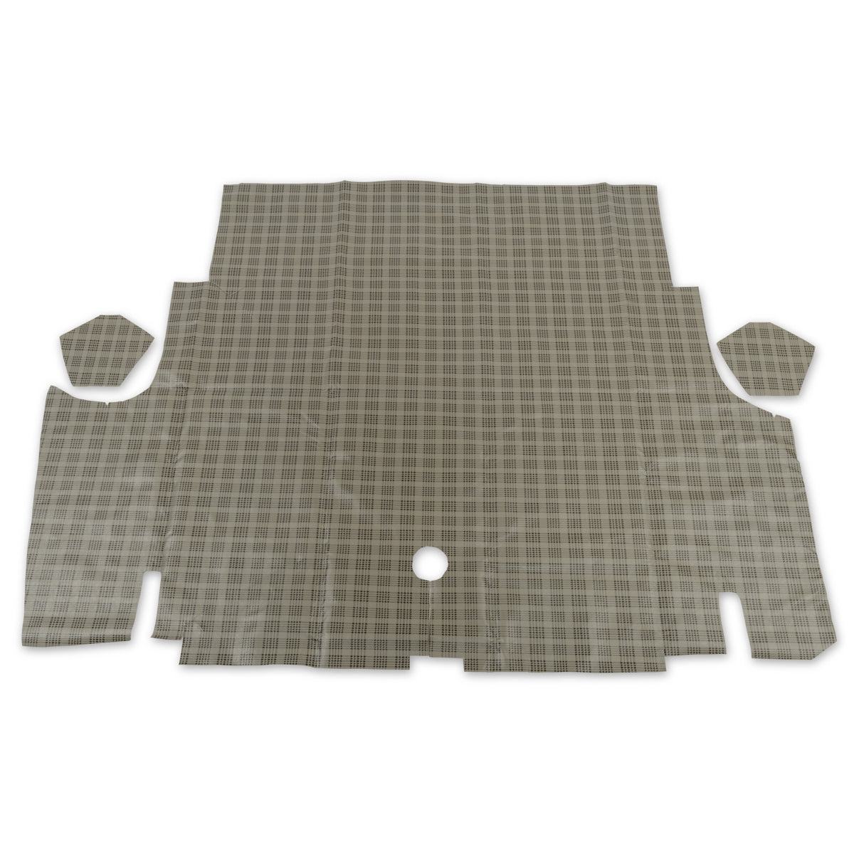Scott Drake Trunk Vinyl Cargo Liner - Black/Gray/White - Ford Mustang 1965-66