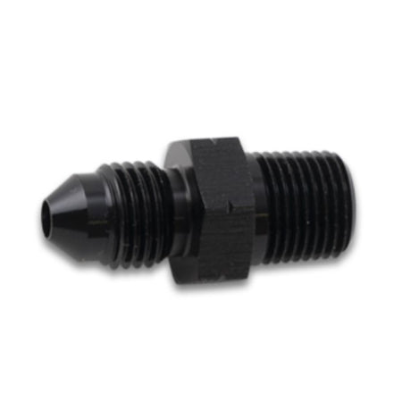 Vibrant Performance Straight 3 AN Male to 1/8-28 in BSPT Male Adapter - Black