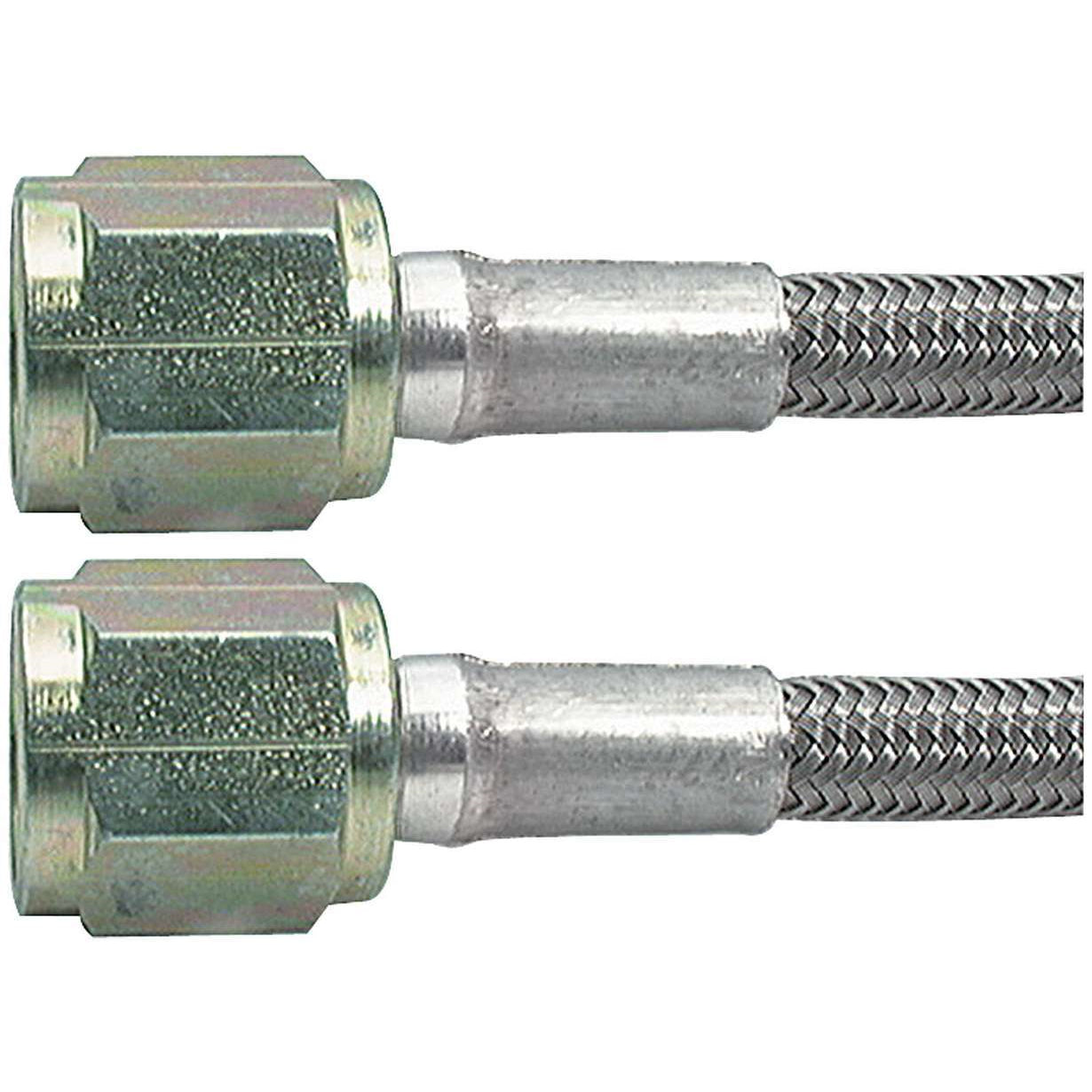 Allstar Performance 15" #3 Braided Stainless Steel Line w/ -4 Straight Ends