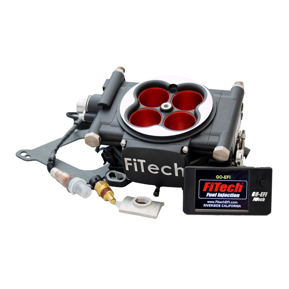FiTech Go EFI 4 Power Adder Fuel Injection Throttle Body Square Bore 70 lb/hr Injectors - Nitrous Control