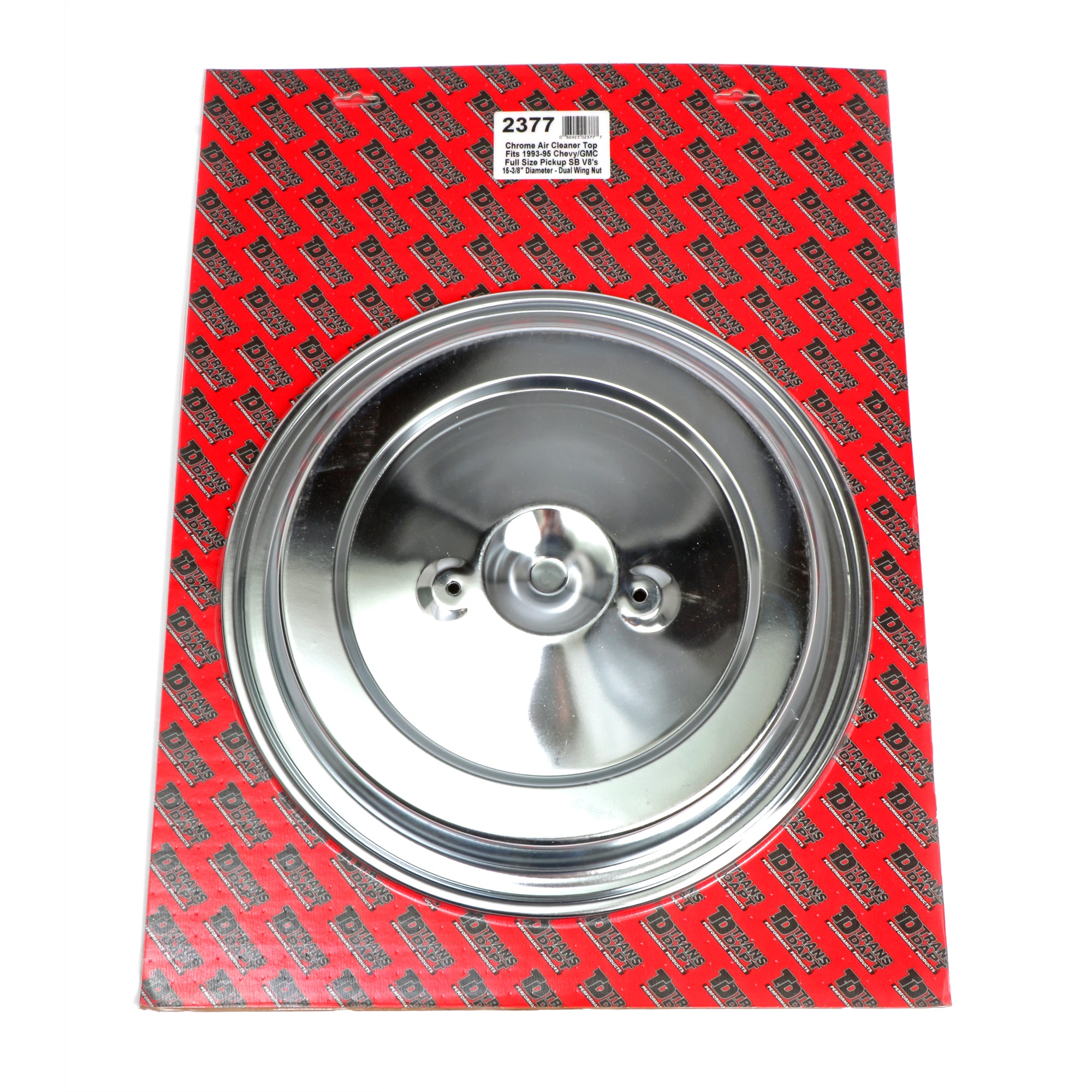 Trans-Dapt O.E. Style Air Cleaner Lid - 15.375 in Round - Seal Ring Included - Chrome - GM Fullsize Truck 1993-95