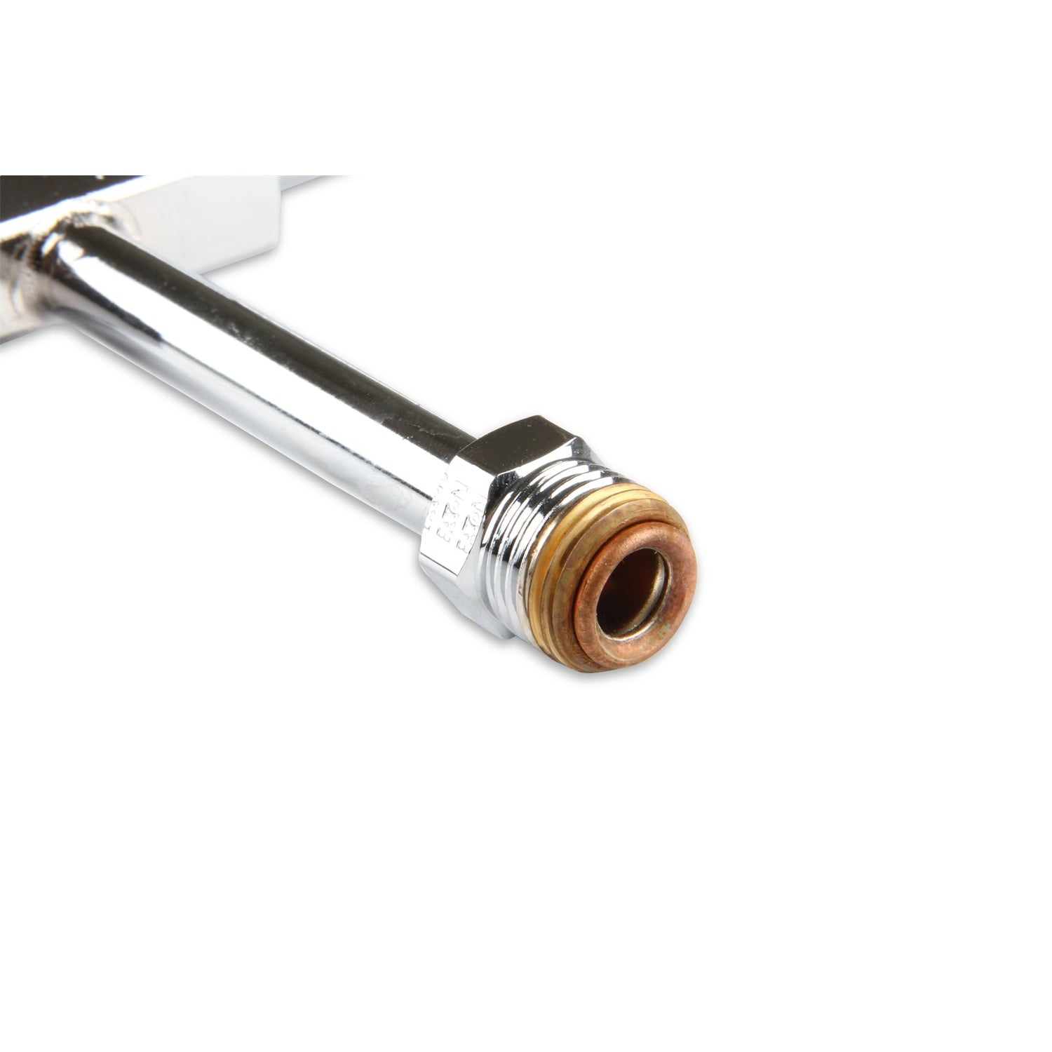 Holley Carburetor Fuel Line - 5/8-18 in Female Inlet - 7/8-20 in Dual Outlets - Chrome - Holley 4150 Carburetors