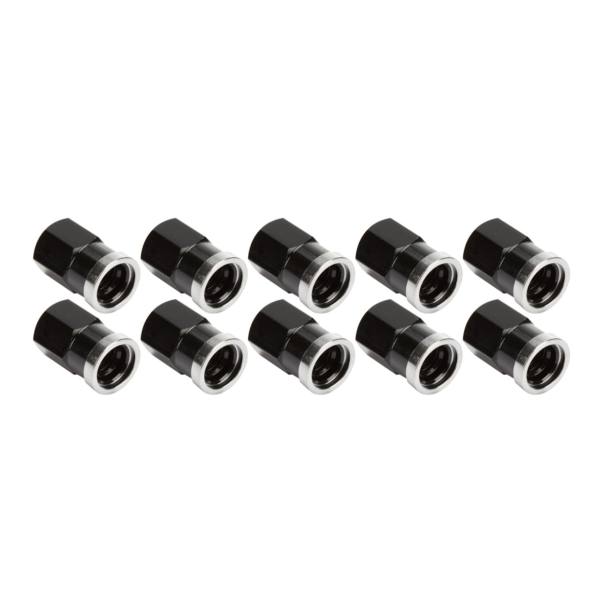 Allstar Performance Quick Change Cover Nuts - Short - Black (Set of 10)
