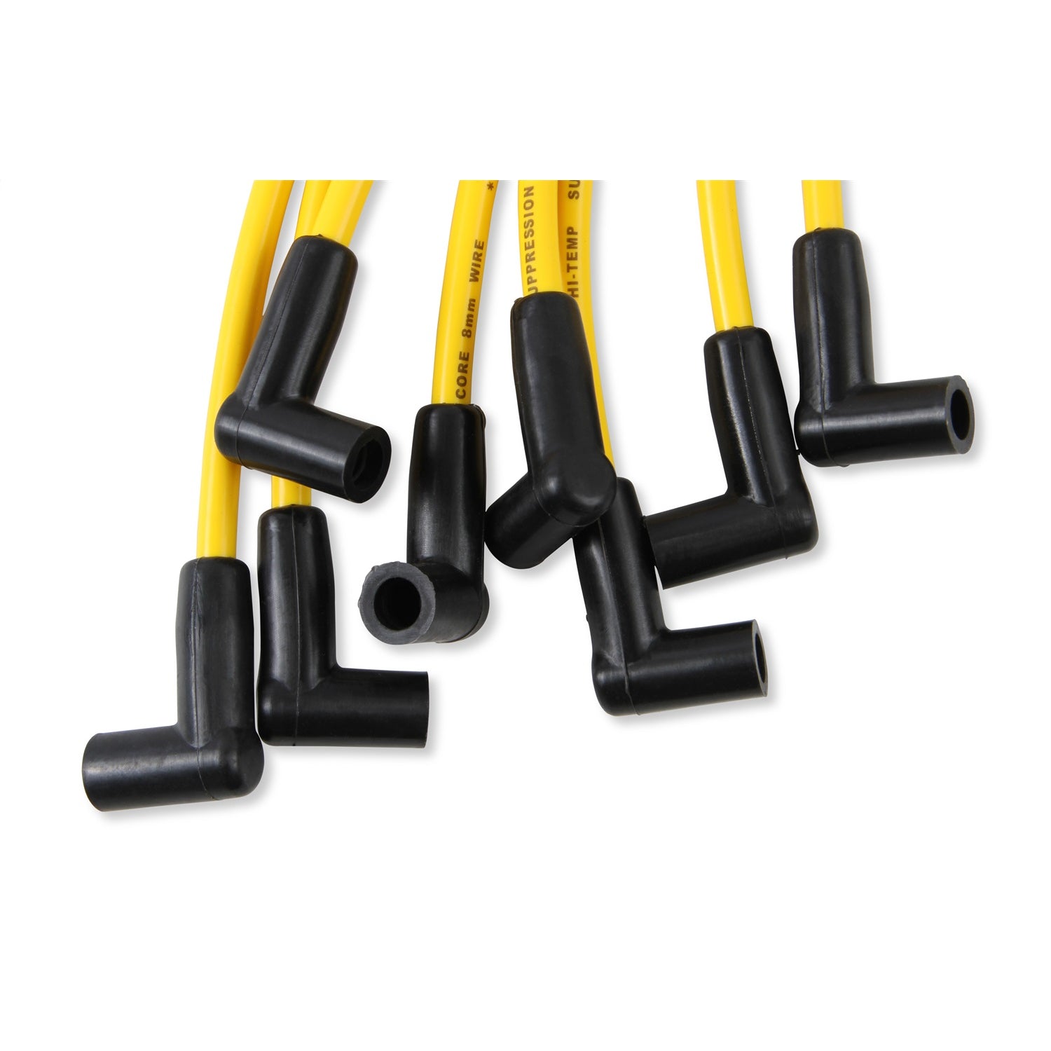 ACCEL Super Stock Spiral Core 8 mm Spark Plug Wire Set - Yellow - Factory Style Boots / Terminals - Big Block Chevy