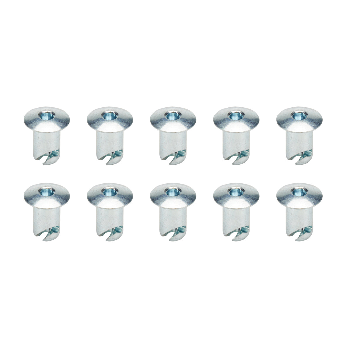 Ti22 Oval Head Steel Quick Turn Fastener - Hex Drive - 7/16 x 0.550 in Body (Set of 10)