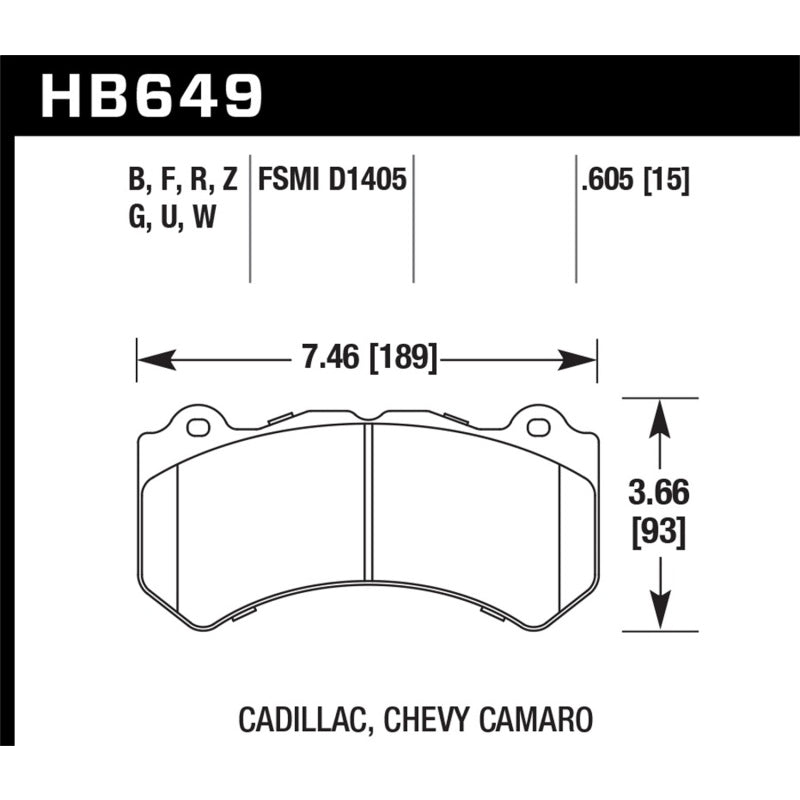 Hawk Performance Performance Ceramic Compound Brake Pads - Front - GM/Mopar - (Set of 4)