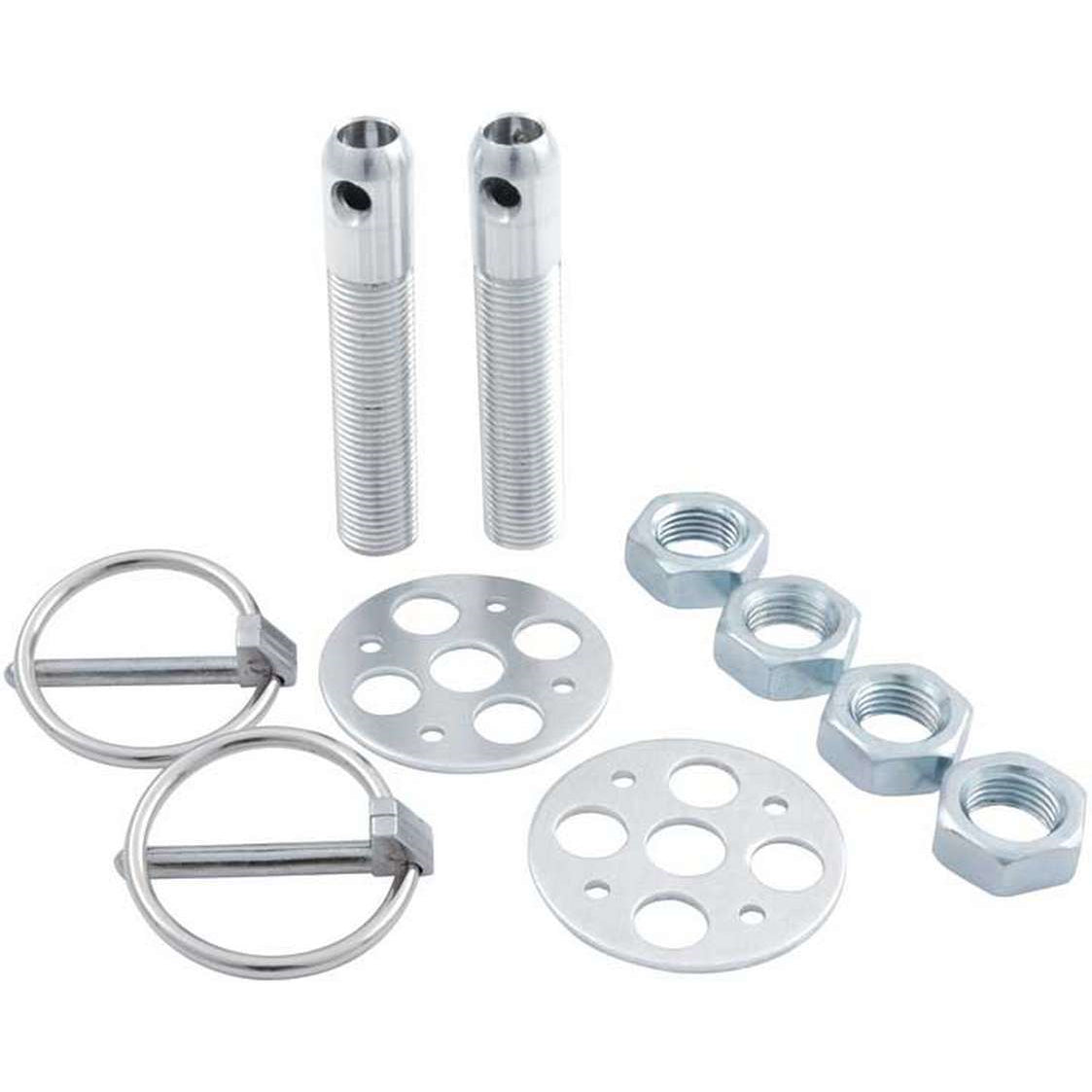 Allstar Performance Lightweight Aluminum Hood Pin Kit - 1/2" - Silver