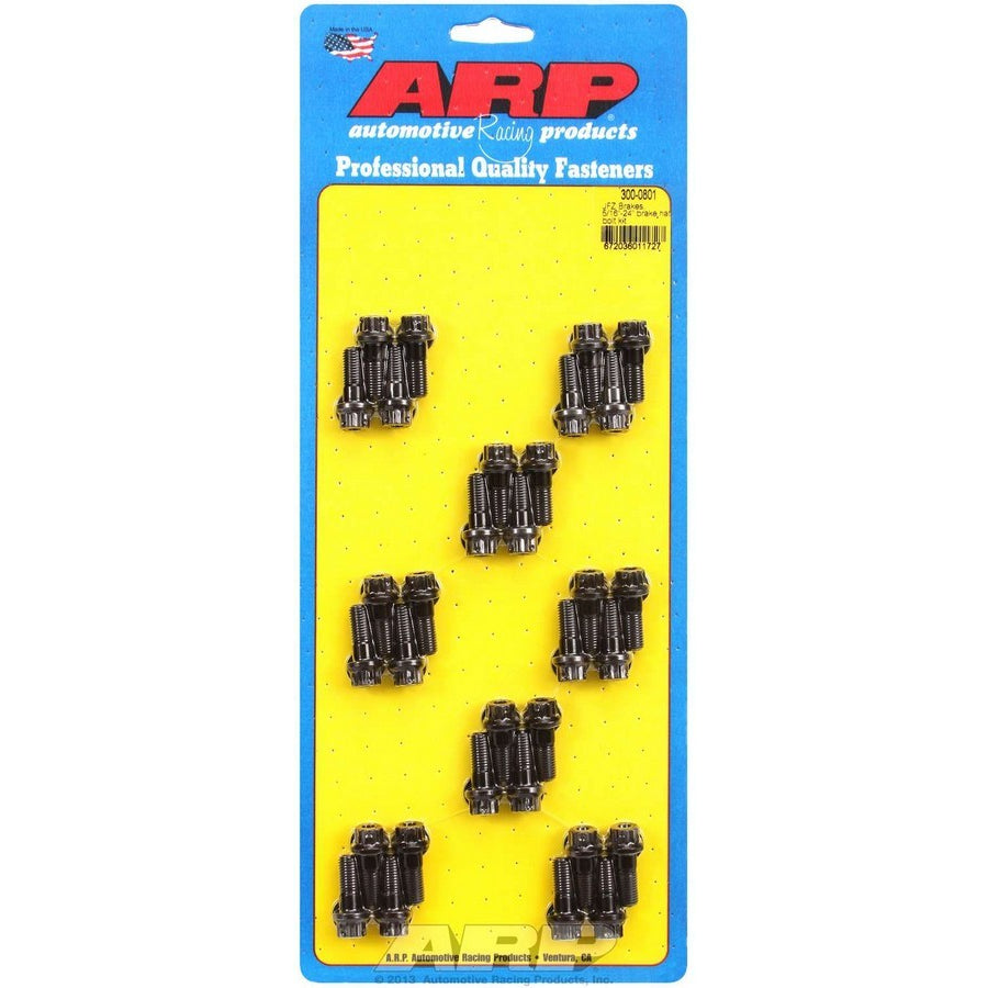 ARP Brake Hat Bolt - 5/16-24 in Thread - 0.880 in Long - 12 Point Head - Black Oxide (Set of 32)