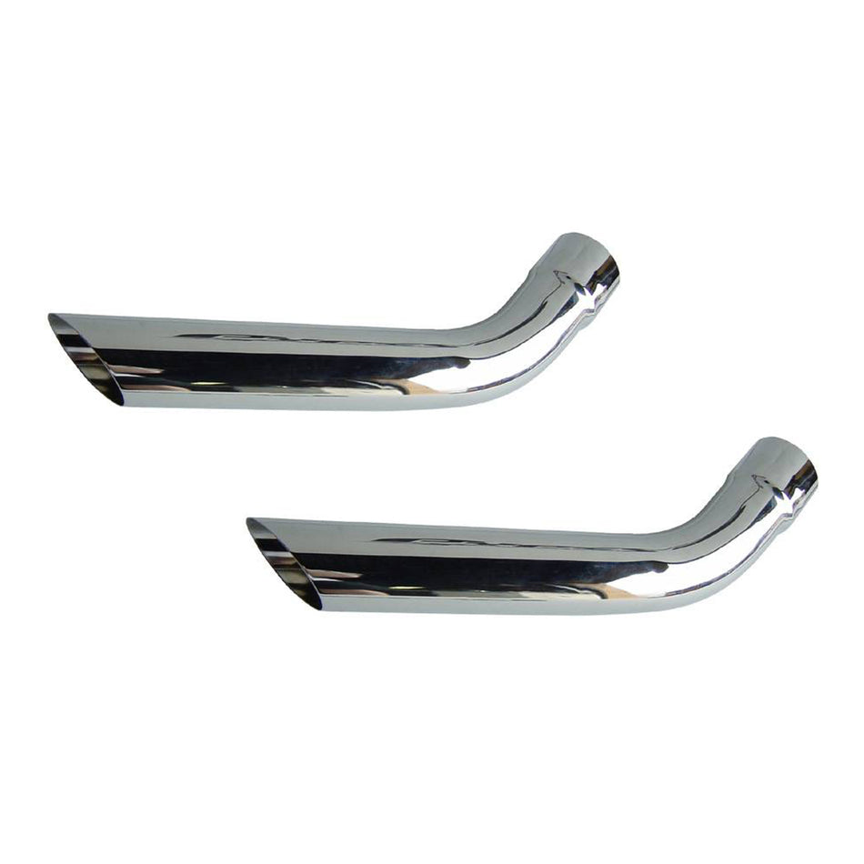 Pypes Hockey Stick Tips Short Slip-On Exhaust Tip - 2-1/2 in Inlet