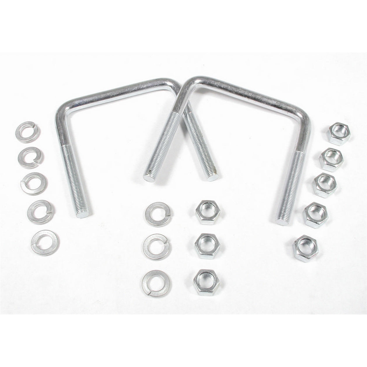 Lakewood Replacement U-Bolt Kit - Includes 2 Zinc-Plated U-Bolts / 8 Nuts / Lock Washers