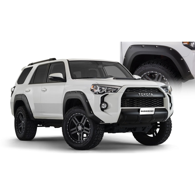 Bushwacker Pocket Style Front / Rear Fender Flare - 1.5 in Wide - Black - Toyota Midsize SUV 2014-21