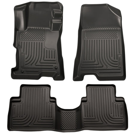 Husky Liners Front/2nd Seat Floor Liner Weatherbeater Plastic Black - Hyundai Sonata 2011-15