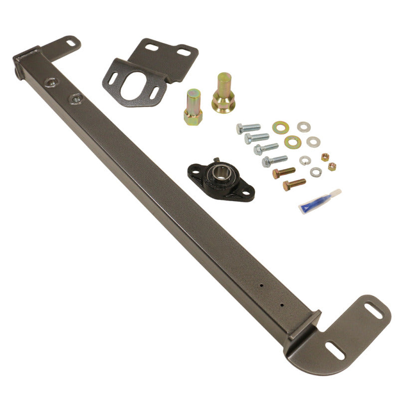 BD Diesel Steering Box Brace - Bolt-On - Steel - Gray Powder Coat - Dodge Fullsize Truck 2003-18