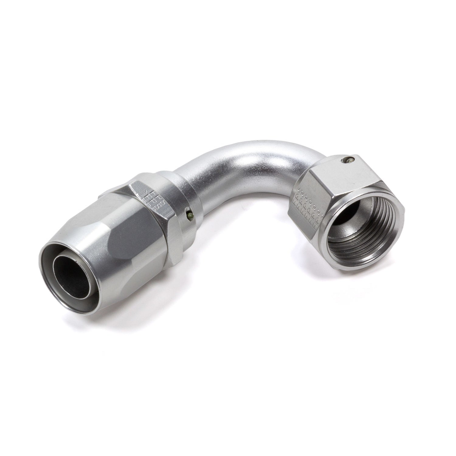 Fragola 3000 Series Hose End - 120 Degree - 12 AN Hose to 12 AN Male - Swivel - Aluminum - Clear