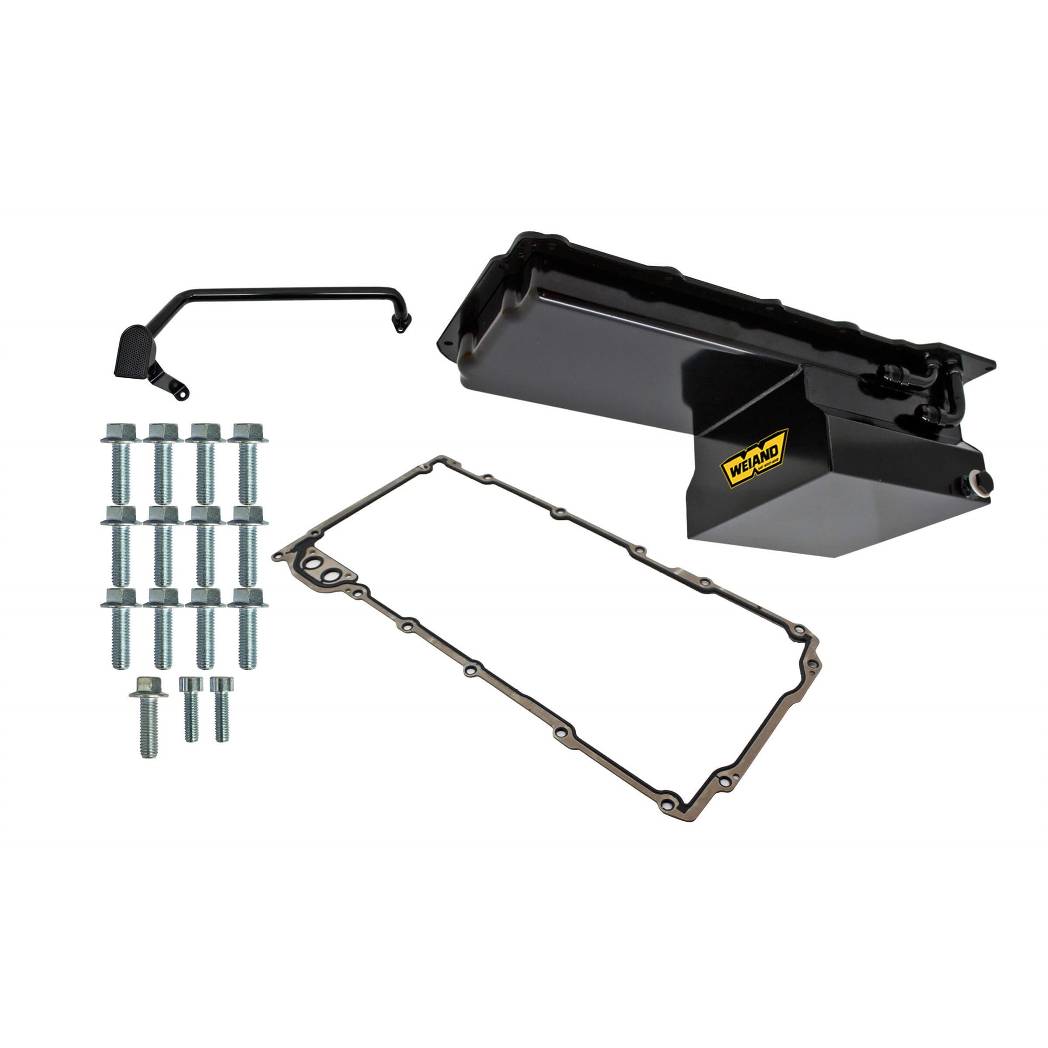 Weiand 7 Quart Oil Pan Kit GM LS Black Finish