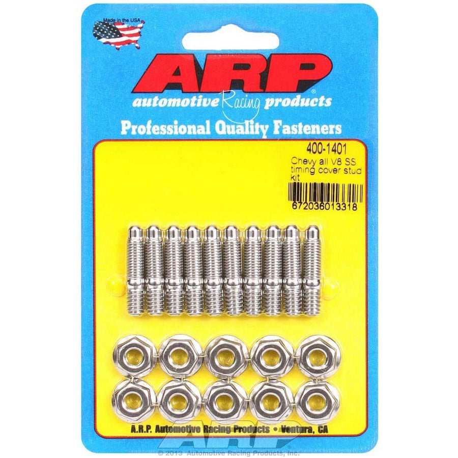 ARP Stainless Steel Timing Cover Stud Kit - Hex - Chevrolet V8