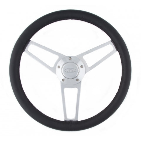 Grant Billet Series Leather Steering Wheel Ford Logo