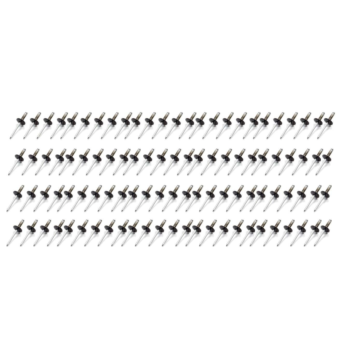 Five Star Avex Rivets - Large Head - 3/16" - Black - (100 Pack)