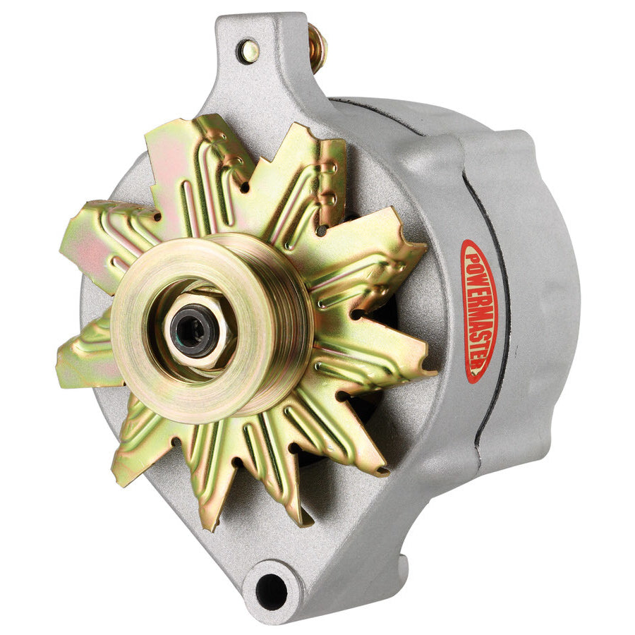 Powermaster Ford Style Race Smooth Alternator - 150 amps - 12V - 1-Wire - 6-Rib Serpentine Pulley - Aluminum Case - Ford