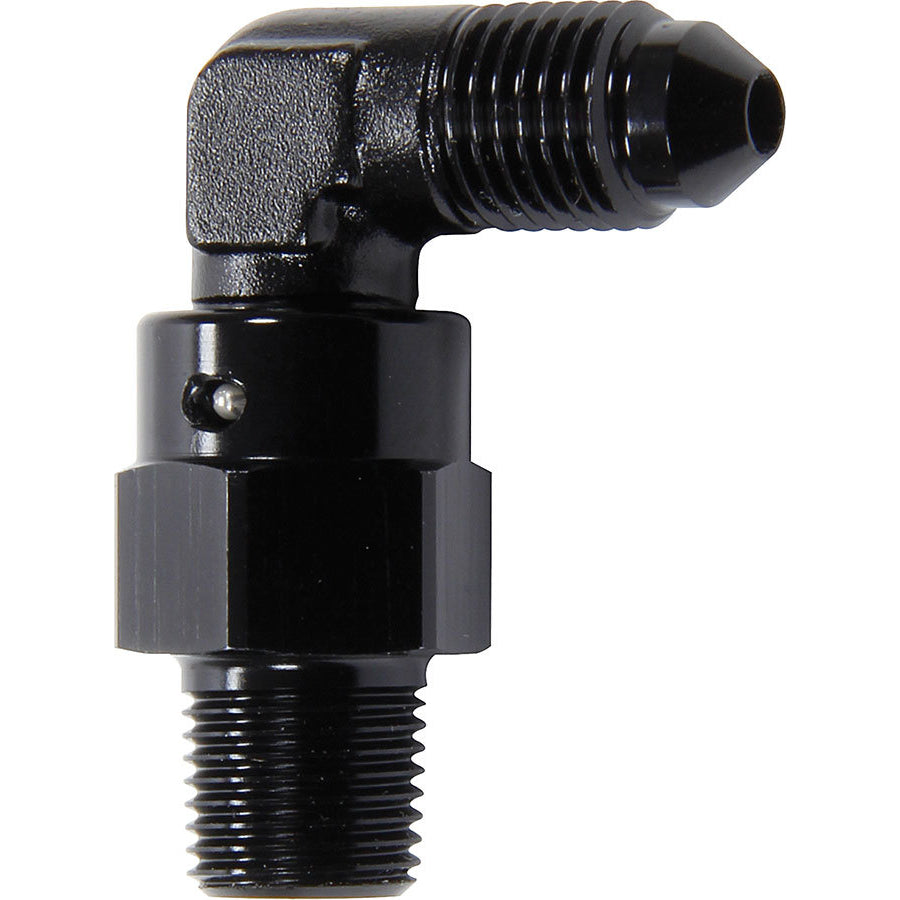 Allstar Performance 90 Degree Swivel 1/8" NPT to Male  -3 - Black