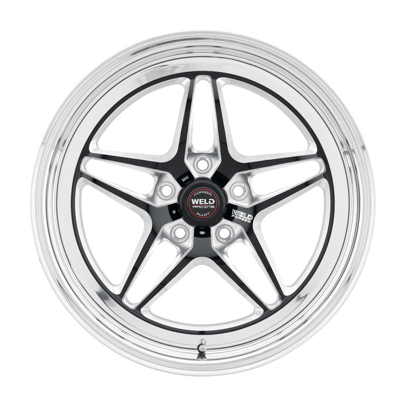 Weld S81 Wheel - 17 x 11 in - 7.700 in Backspace - 5 x 4.75 in Bolt Pattern - Black/Polished
