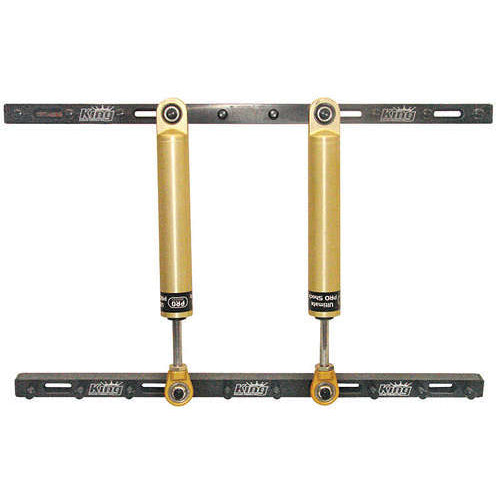 King Racing Products Wall Mount Shock Rack 2 Piece 24" Long 10 Shock Capacity - Aluminum