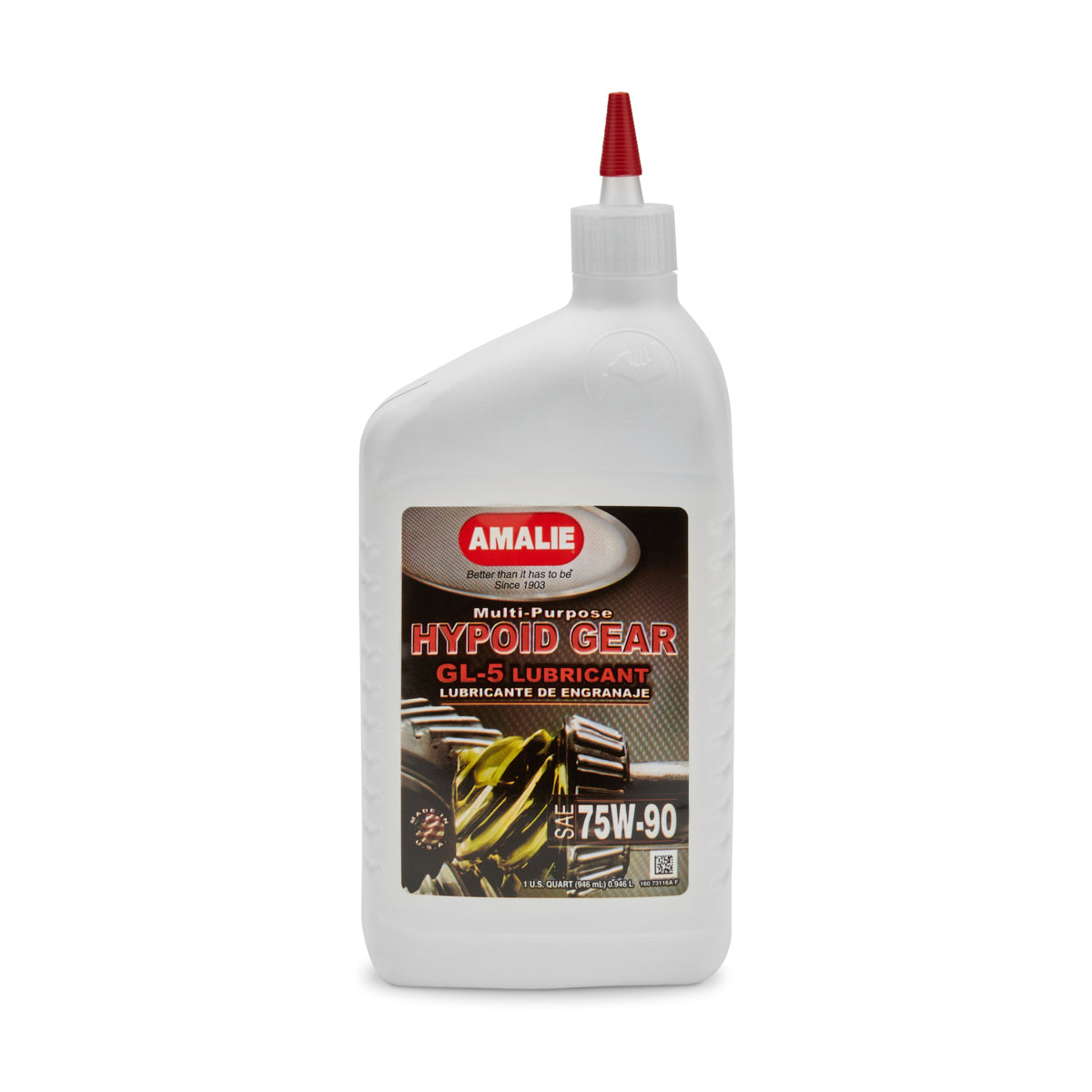 Amalie Hypoid Gear Multi-Purpose GL-5 Gear Oil - 75W-90 - 1 Qt. Bottle
