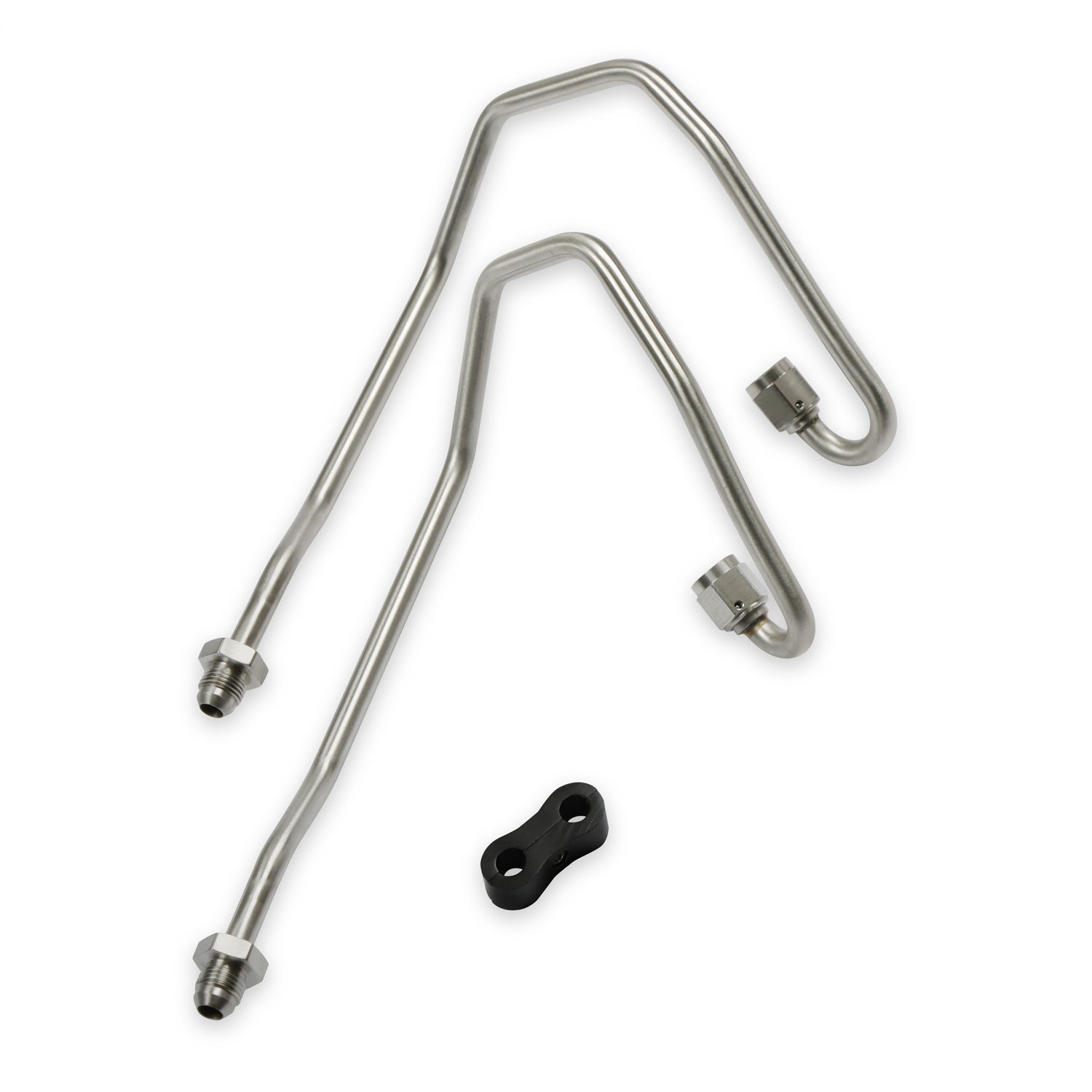 Holley Power Steering Pressure Tube - 6 AN Inlet/Outlet - Pressure/Return - Separator - Nickel Plated - Borgeson Mopar Box