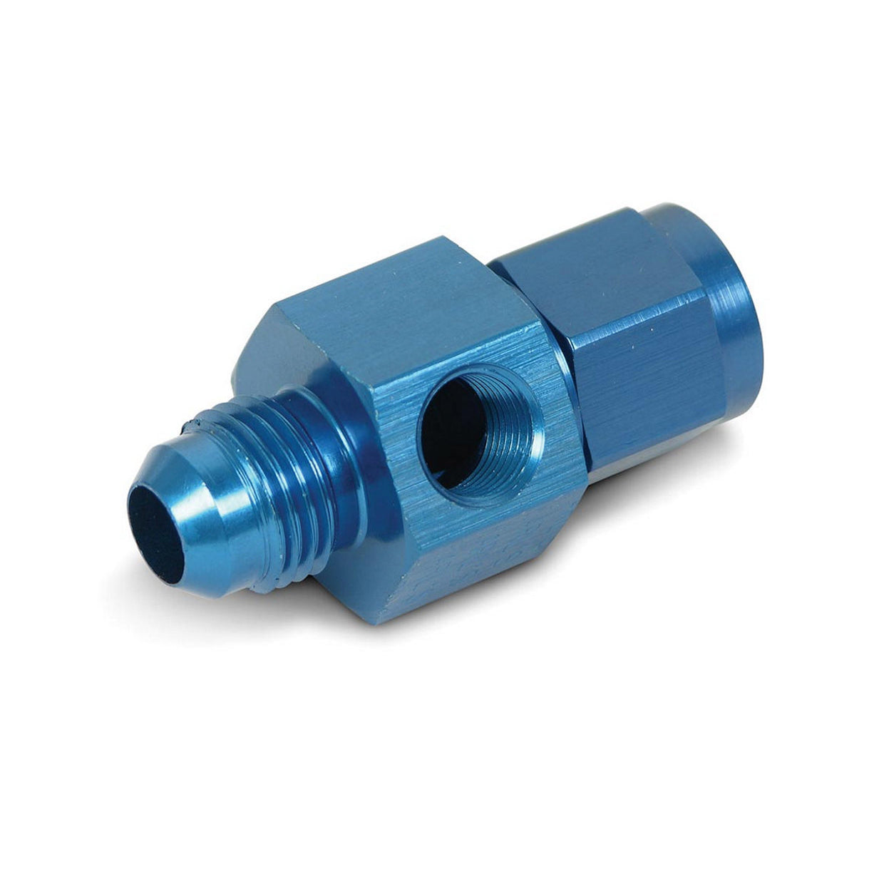 Earl's Pressure Gauge Adapter -06 AN Male to -06 AN Female w/ 1/8" NPT In Hex