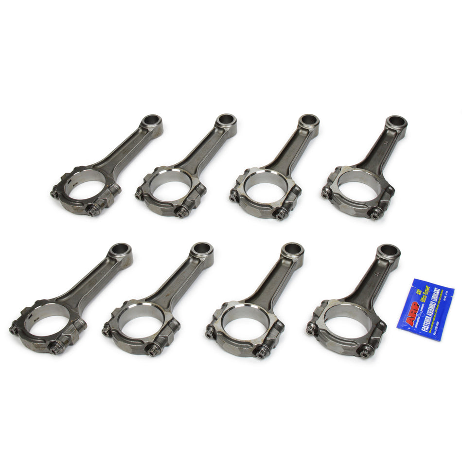 Eagle Specialty Products I-Beam Connecting Rod - 6.625" Long - Press Fit - 7/16" Cap Screws - ARP8740 - Pontiac V8 (Set of 8)