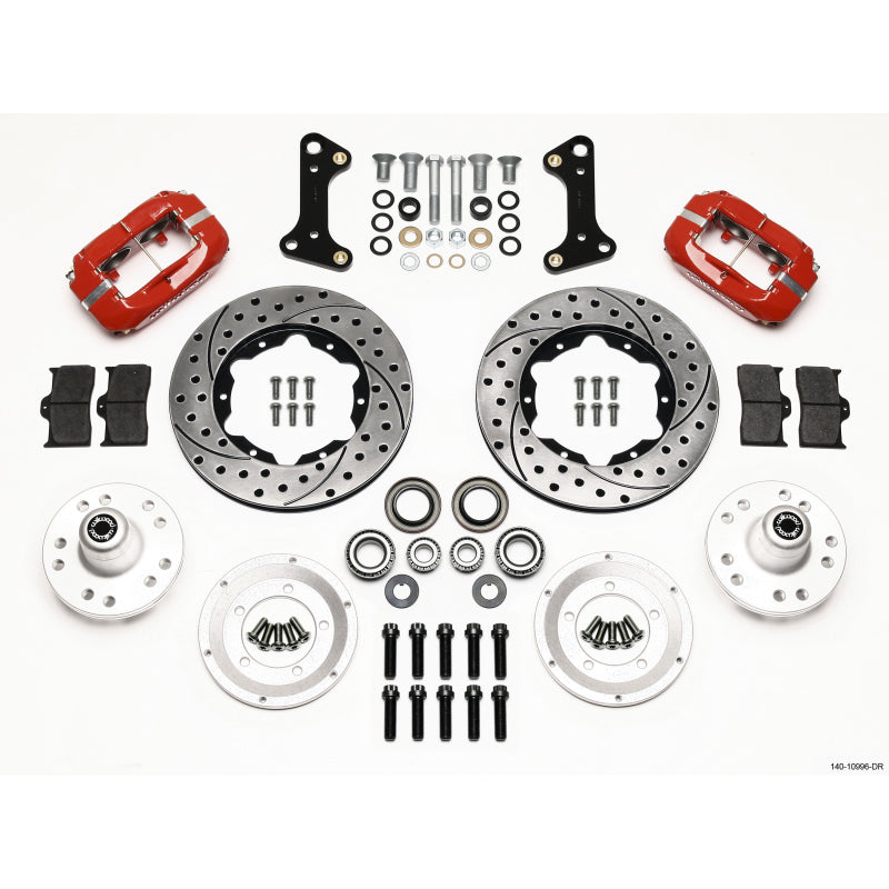 Wilwood Forged Dynalite Pro Series Front Brake Kit - Red Powder Coat Caliper