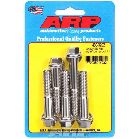 ARP Stainless Steel Water Pump Bolt Kit - All Chevy V8 - Long Water Pump - 6 Point