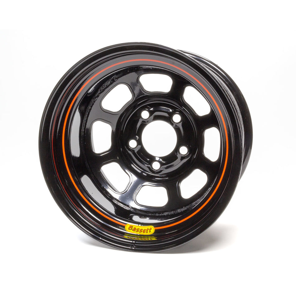 Bassett Racing Wheels 15x10 5x5 Beaded Black Spun