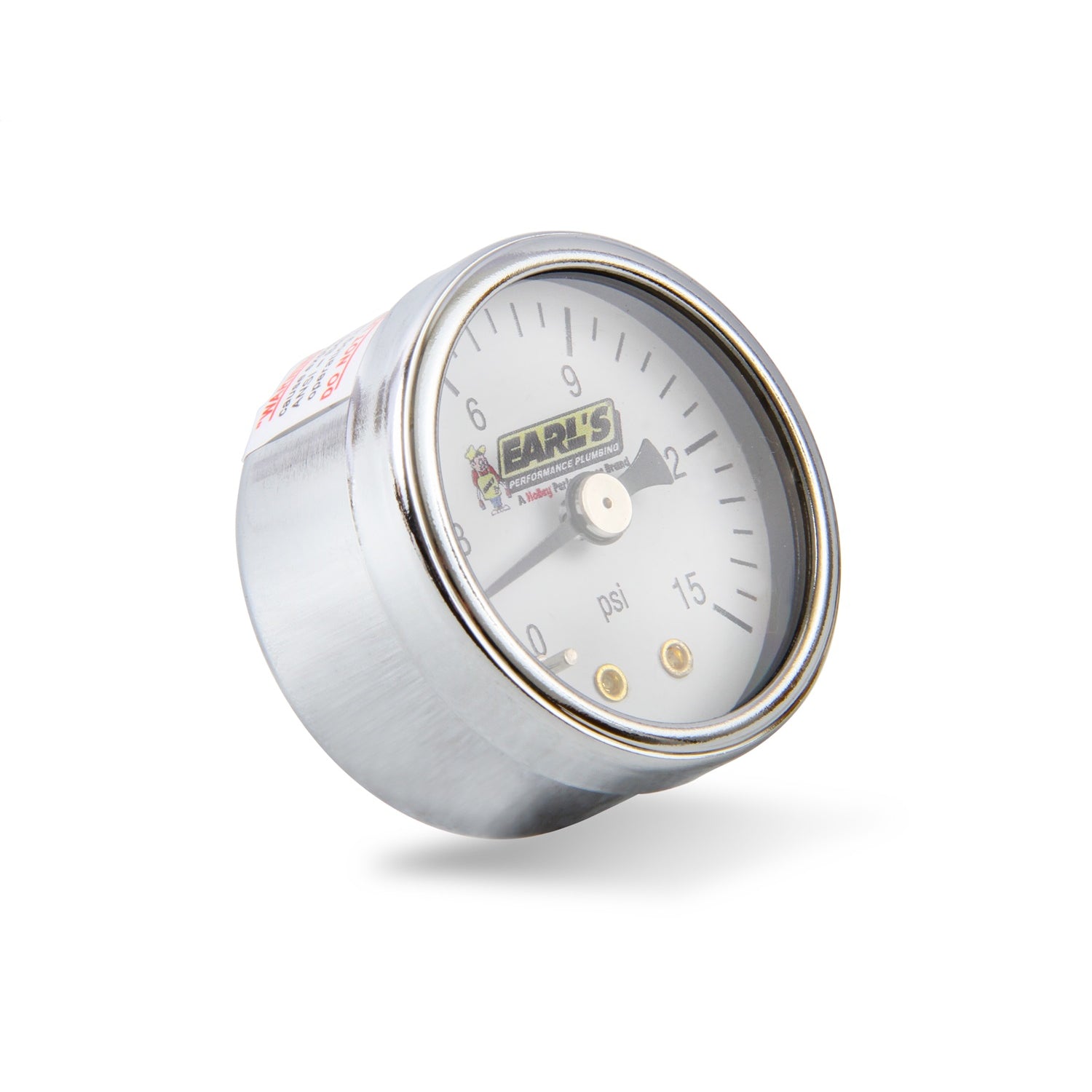 Earl's Fuel Pressure Gauge - 0-15 PSI - 1/8" NPT Male Thread
