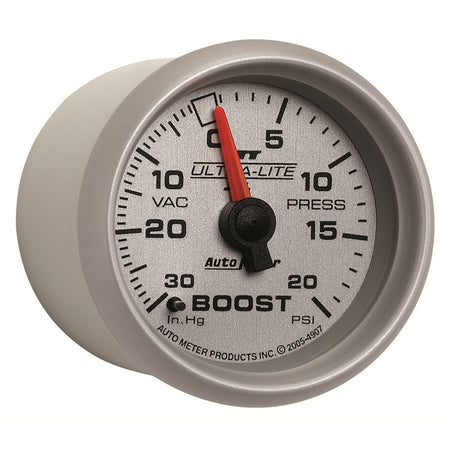 Auto Meter Ultra-Lite II Mechanical Boost / Vacuum Gauge - 2-1/16 in.