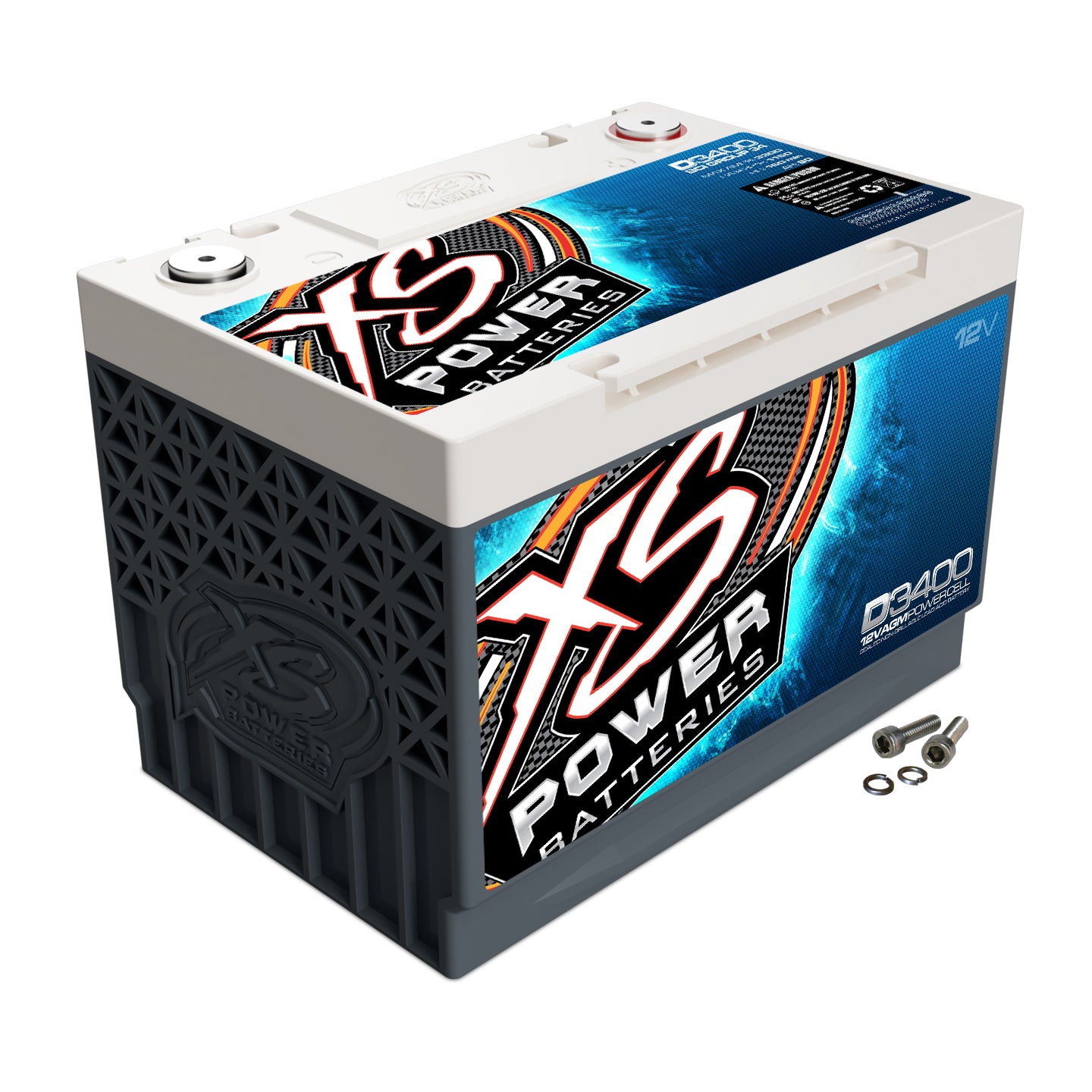 XS Power Battery D-Series Battery AGM 12V 1000 Cranking Amps - Top Post Screw" Terminals