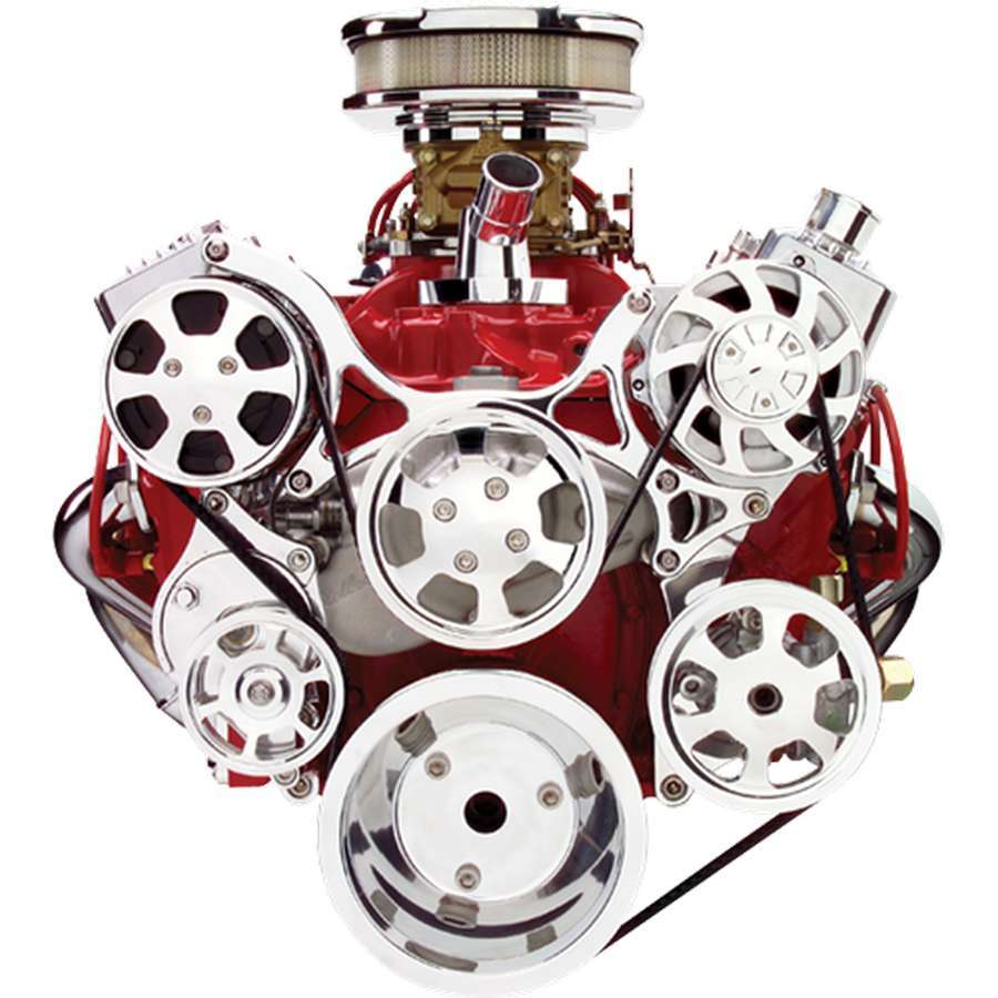 Billet Specialties Tru Trac Serpentine System - SB Chevy w/ A/C w/ Power Steering