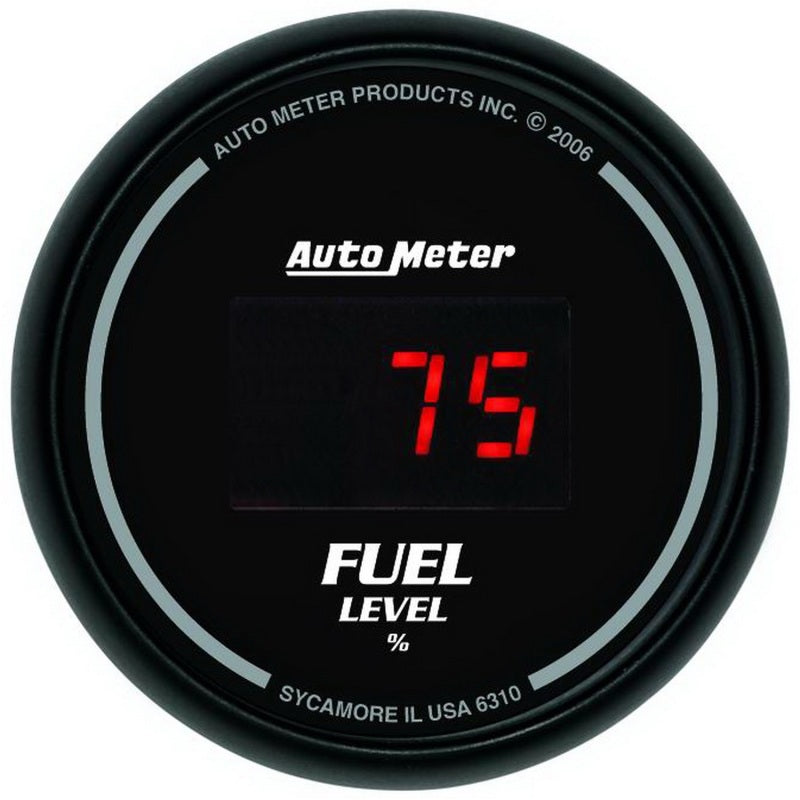 Auto Meter Sport-Comp Digital Programmable Fuel Level Gauge - 2-1/16 in.