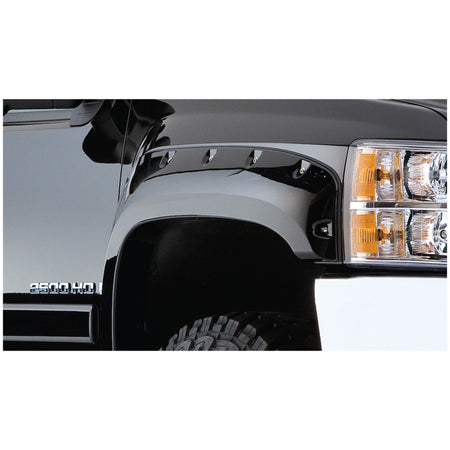 Bushwacker Pocket Style Cut-Out Front Fender Flare - 5 in Wide - Black - GM Fullsize SUV / Truck 1988-99 - Pair