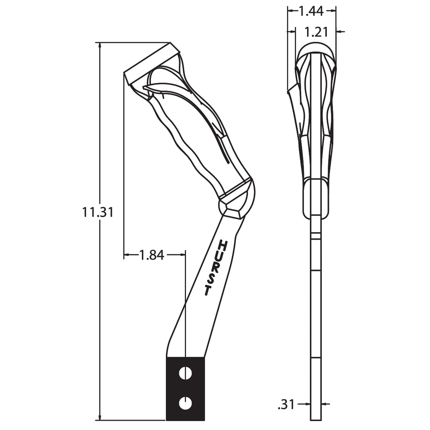 Hurst Replacement Pistol Grip Stick - Mopar
