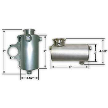 Howe Vertical Radiator Surge Tank - Clamp-On Mount - Fits 1.75" Tube