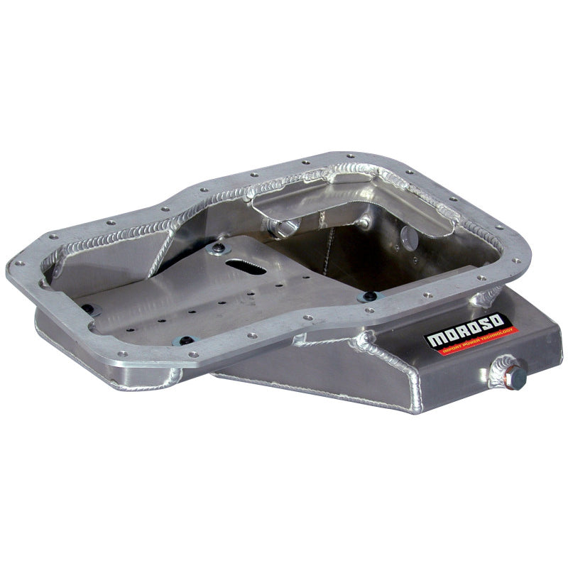 Moroso Road Race Engine Oil Pan - Rear Sump - 6 qt - 7.500" Deep - Baffled - Aluminum - Toyota 4-Cylinder
