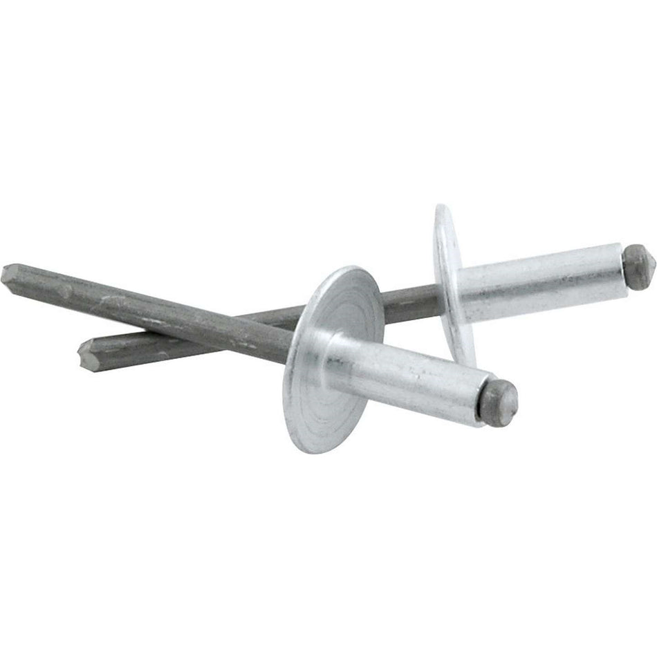 Allstar Performance 3/16" Large Head Rivets - Silver - 3000 Pcs. - Steel Mandrel