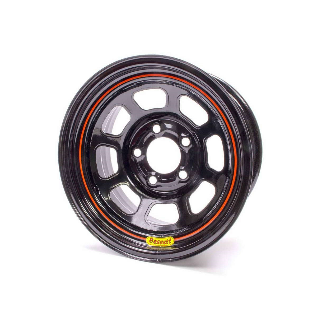 Bassett Spun Wheel - 15" x 8" - 5 x 4.75" - Black - 5" Back Spacing - 17 lbs.